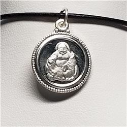 34) STERLING SILVER BUDDHA PENDANT