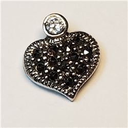 36) STERLING SILVER CZ MARCASITE PENDANT