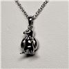 Image 1 : 37) STERLING SILVER PENGUIN NECKLACE