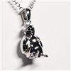 Image 3 : 37) STERLING SILVER PENGUIN NECKLACE