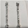 Image 1 : 38) STERLING SILVER CUBIC ZIRCONIA EARRINGS