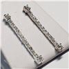 Image 2 : 38) STERLING SILVER CUBIC ZIRCONIA EARRINGS