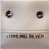 Image 2 : 48) 14K GOLD AMETHYST SCREWBACK EARRINGS