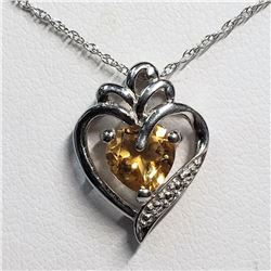 57) STERLING SILVER CITRINE NECKLACE