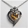 Image 1 : 57) STERLING SILVER CITRINE NECKLACE