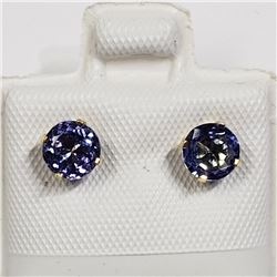 58) 10K WHITE GOLD IOLITE EARRINGS