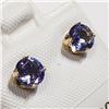 Image 3 : 58) 10K WHITE GOLD IOLITE EARRINGS