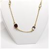 Image 1 : 60) GOLD-PLATED STERLING SILVER GEMSTONE NECKLACE