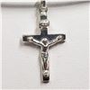 Image 1 : 64) STERLING SILVER CROSS NECKLACE