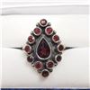Image 3 : 65) STERLING SILVER GARNET RING SIZE 7