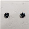 Image 1 : 67) 10K YELLOW GOLD 2 SAPPHIRE EARRINGS