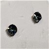 Image 2 : 67) 10K YELLOW GOLD 2 SAPPHIRE EARRINGS