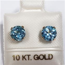 69) 10K BLUE TOPAZ EARRINGS