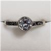 Image 2 : 72) STERLING SILVER CUBIC ZIRCONIA MARCASITE RING