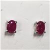 Image 1 : 74) STERLING SILVER RUBY EARRINGS