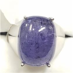 75) STERLING SILVER GEMSTONE RING SIZE 7