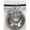Image 1 : 77) STERLING SILVER CUBIC ZIRCONIA NECKLACE