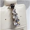 Image 2 : 79) STERLING SILVER CUBIC ZIRCONIA PENDANT