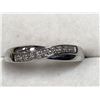 Image 1 : 80) STERLING SILVER DIAMOND RING SIZE 8.5