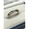 Image 3 : 80) STERLING SILVER DIAMOND RING SIZE 8.5