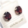 Image 2 : 81) STERLING SILVER GARNET EARRINGS