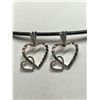 Image 1 : 85) STERLING SILVER 2 HEART NECKLACE