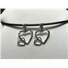 Image 2 : 85) STERLING SILVER 2 HEART NECKLACE