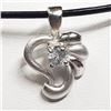 Image 1 : 87) STERLING SILVER CUBIC ZIRCONIA NECKLACE