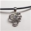 Image 2 : 87) STERLING SILVER CUBIC ZIRCONIA NECKLACE
