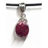 Image 1 : 90) STERLING SILVER RUBY DIAMOND NECKLACE