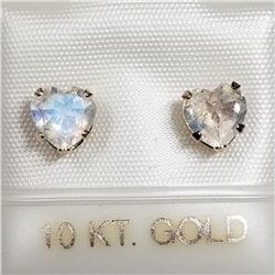 96) 10K YELLOW GOLD MOONSTONE EARRINGS