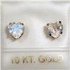 Image 1 : 96) 10K YELLOW GOLD MOONSTONE EARRINGS