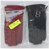 Image 1 : 2PK LADIES LEATHER GLOVES MEDIUM