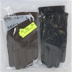 2PK LADIES LEATHER GLOVES SMALL.