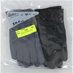 2PK LADIES LEATHER GLOVES SMALL.