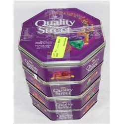 4 TINS OF QUALITY STREET CHOCOLATES