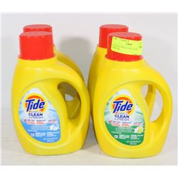 LOT OF 4 TIDE 25 USE LAUNDRY SOAP, He