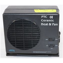 TRACKER CERAMIC HEAT AND FAN 12V