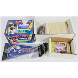 LOT OF 1990 BOWMAN HOCKEY CARDS, NBA HOOPS,