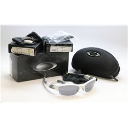 OAKLEY FLAK JACKET POLISHED WHITE/BLACK IRIDIUM