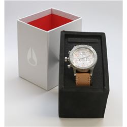 NIXON 42-20 CHRONO LEATHER NATURAL/SILVER WATCH