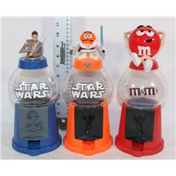 SET OF 3 M&M'S CANDY