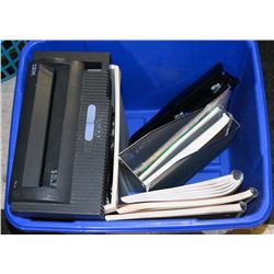 OFFICE SUPPLY LOT INCL, RECYCLE BIN, PAPER