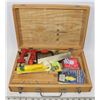 Image 1 : WOOD TOOLS BOX WITH TOOLS