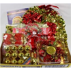 1 FLAT OF ASSORTED RED AND GOLD CHRISTMAS
