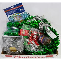 FLAT OF CHRISTMAS DECORATIONS
