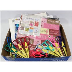 SCRAPBOOK ACCESSORIES INCL, 10 PAIR OF SCISSORS