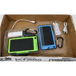 LOT OF 3 NEW EDDIE BAUER SOLAR POWER BANKS 6000MAH