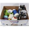 Image 1 : LOT OF 2 COFFEE CARAFES, ASSORTED MUGS AND MORE