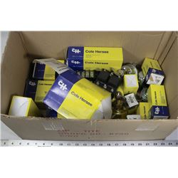 BOX OF COLE HERSEE ACTIVATORS & SHUT OFF SWITCHES